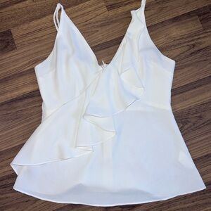 DO+BE ruffle white tank